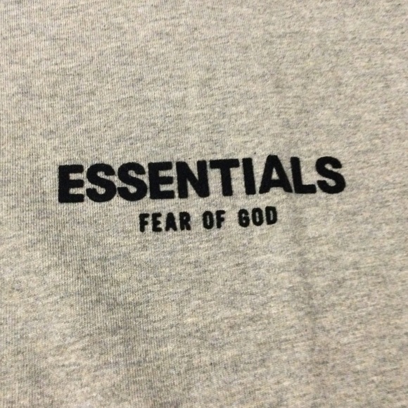 Essentials Fear of God Men's Dark Oatmeal Short Sleeve T-Shirt - Picture 4 of 12